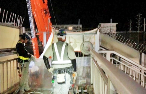 乾式ワイヤーソーにて施工の画像