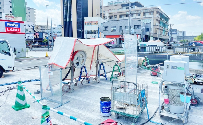 施工事例　橋桁撤去工事　西宮市　画像